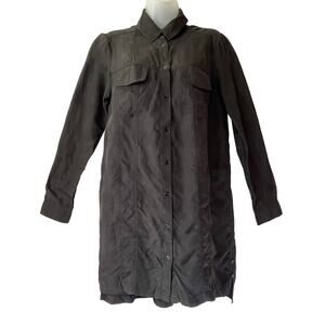 T by Alexander Wang Cupro Shirt Dress with Buttoned Side Slits Size XS WORN ONCE